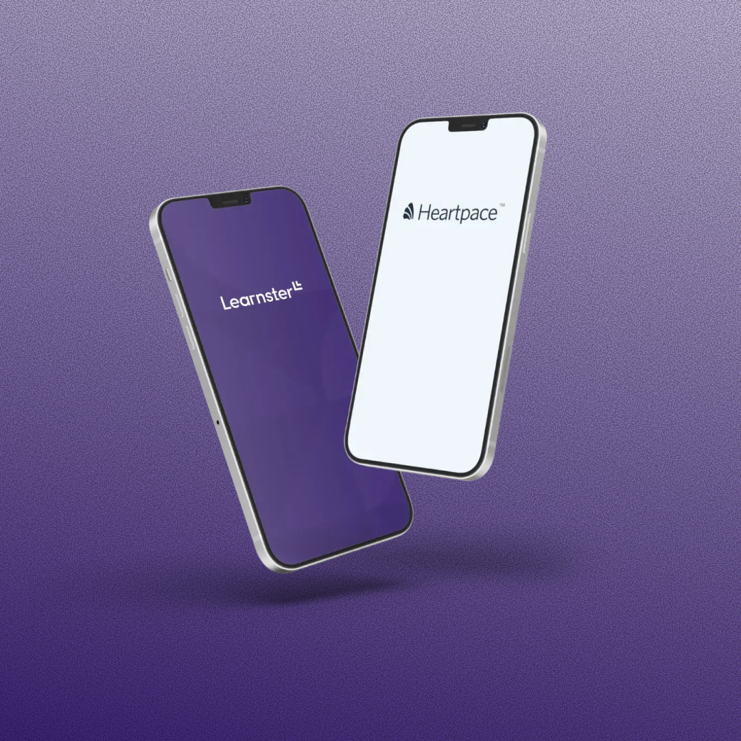 Mockup Learnster och Heartpace
